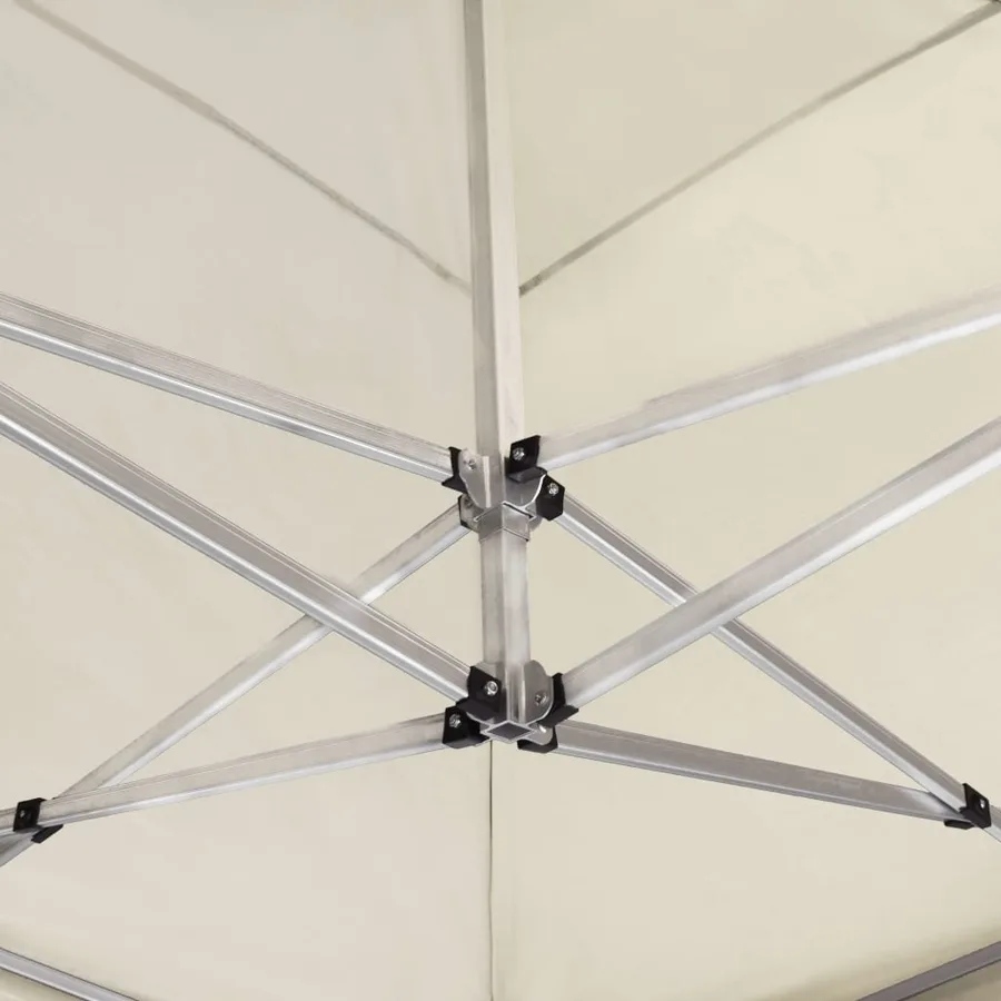 Tente de réception pliable avec parois Aluminium 6 x 3 m Crème - 10