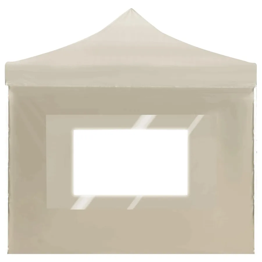 Tente de réception pliable avec parois Aluminium 6 x 3 m Crème - 6