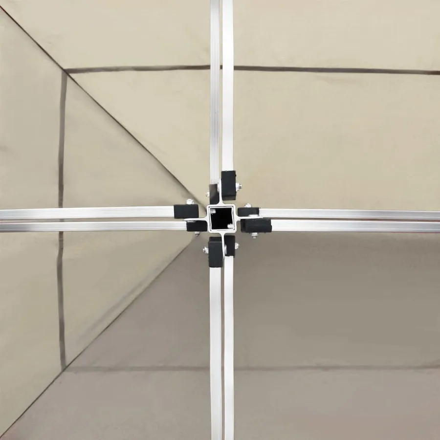 Tente de réception pliable avec parois Aluminium 6 x 3 m Crème - 9
