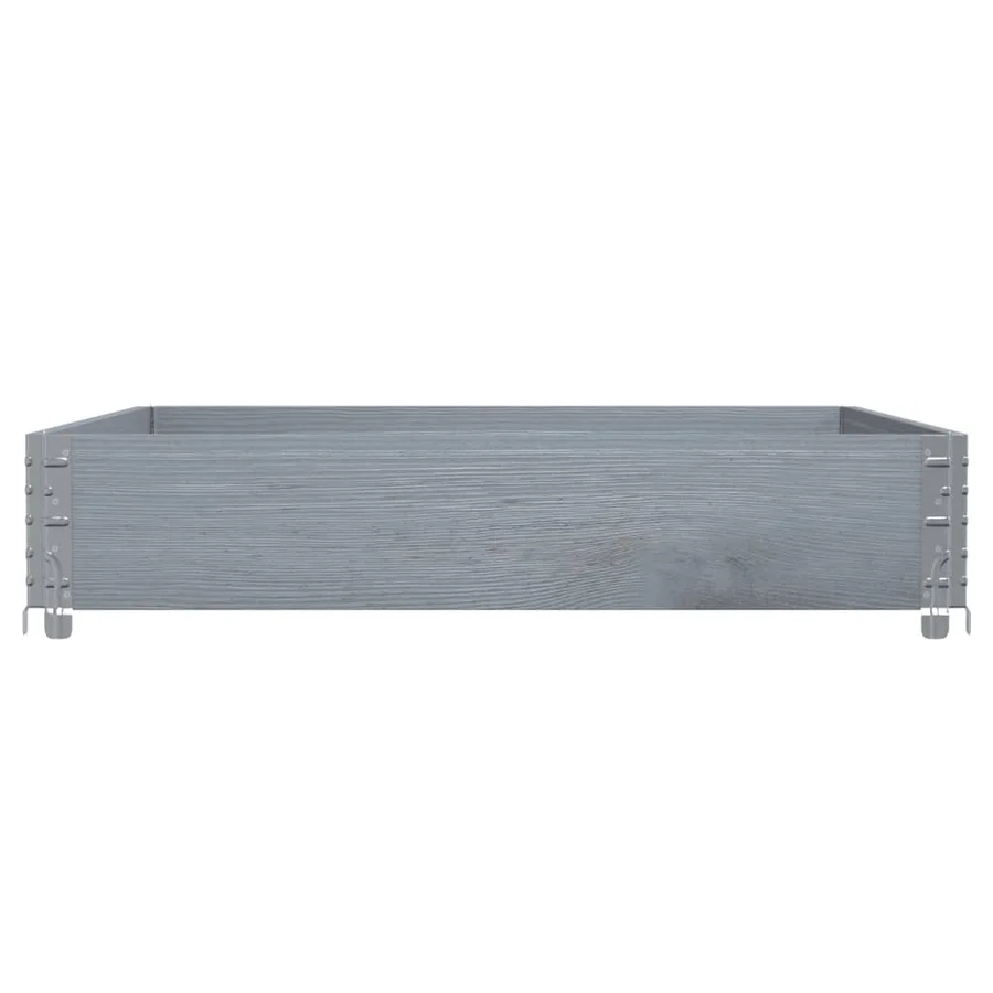 Jardinière gris 100x100 cm bois de pin massif - 4