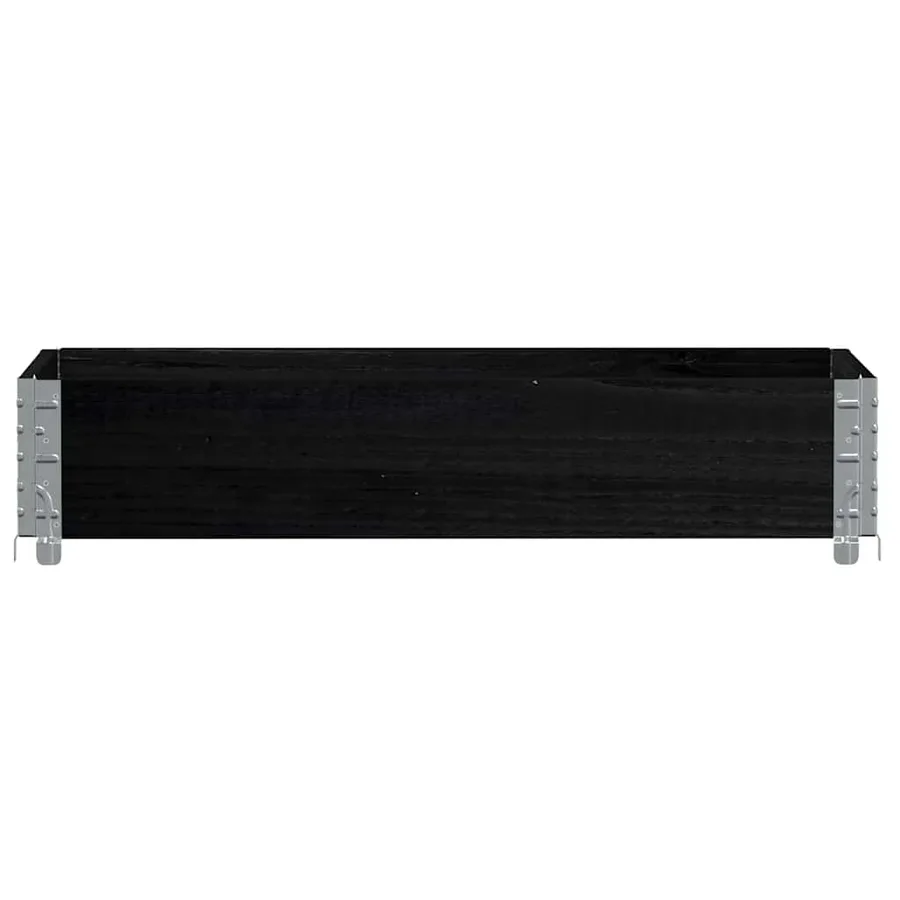 Jardinière noir 100x50 cm bois massif de pin - 3