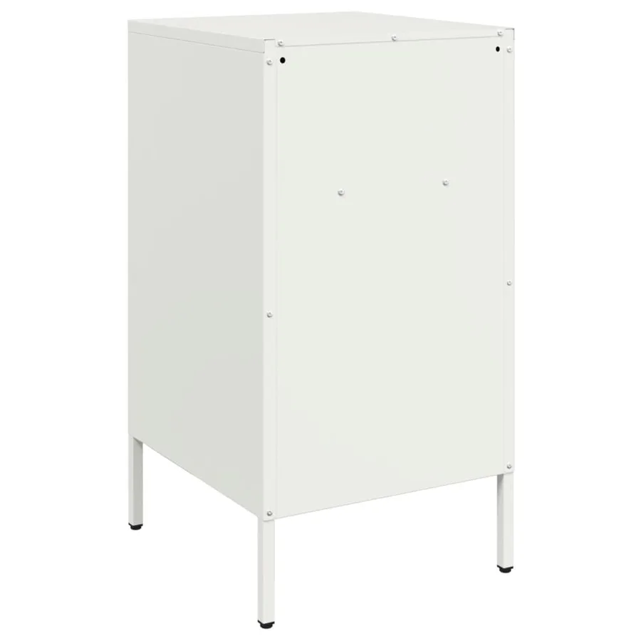 Table de chevet blanc 36x39x68 cm acier - 8