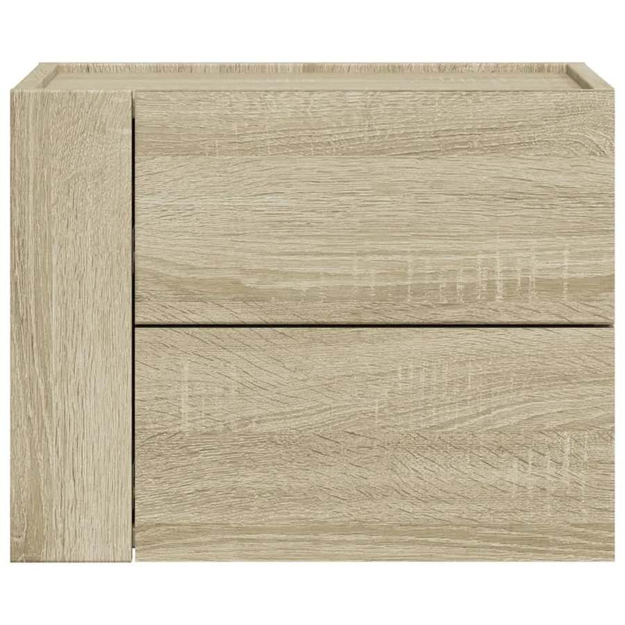 Table de chevet murale chêne sonoma 45x30x35 cm - 4