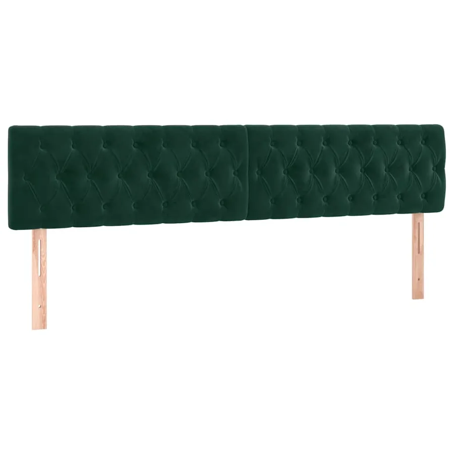 Tête de lit à LED Vert foncé 180x7x78/88 cm Velours - 4