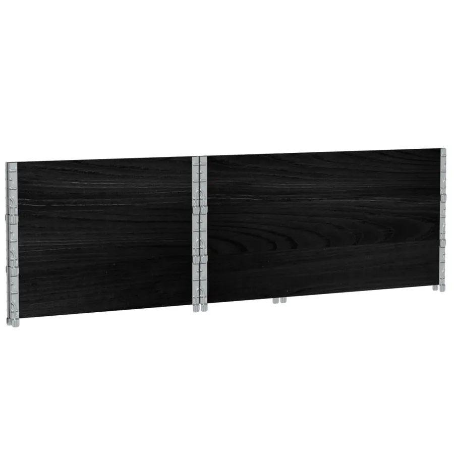 Jardinière noir 120x80 cm bois massif de pin - 6