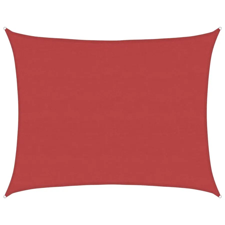 Voile d'ombrage 160 g/m² Rouge 6x7 m PEHD - 2