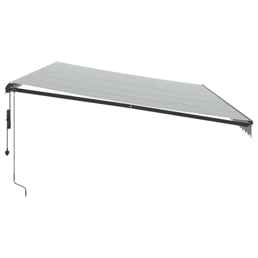Auvent rétractable automatique anthracite et blanc 600x350 cm - 5