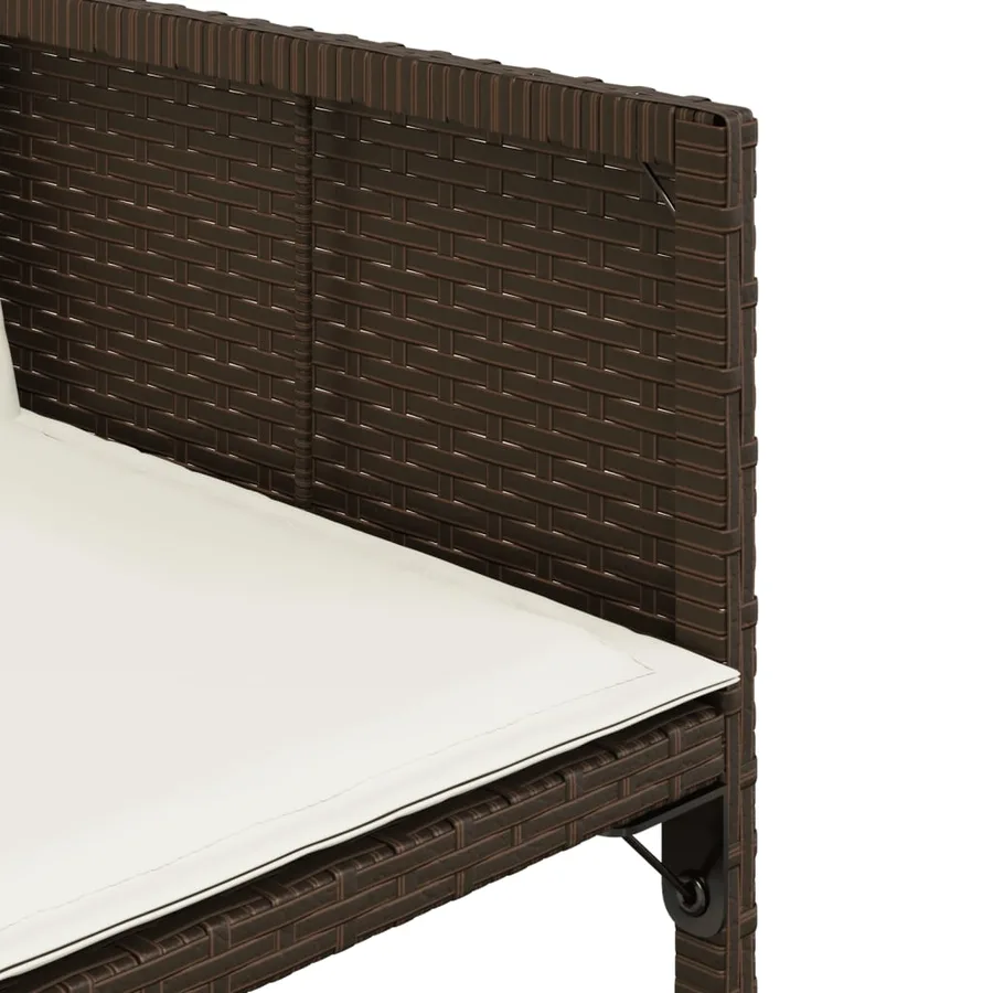 Ensemble à manger de jardin avec coussins 13 pcs marron rotin - 7