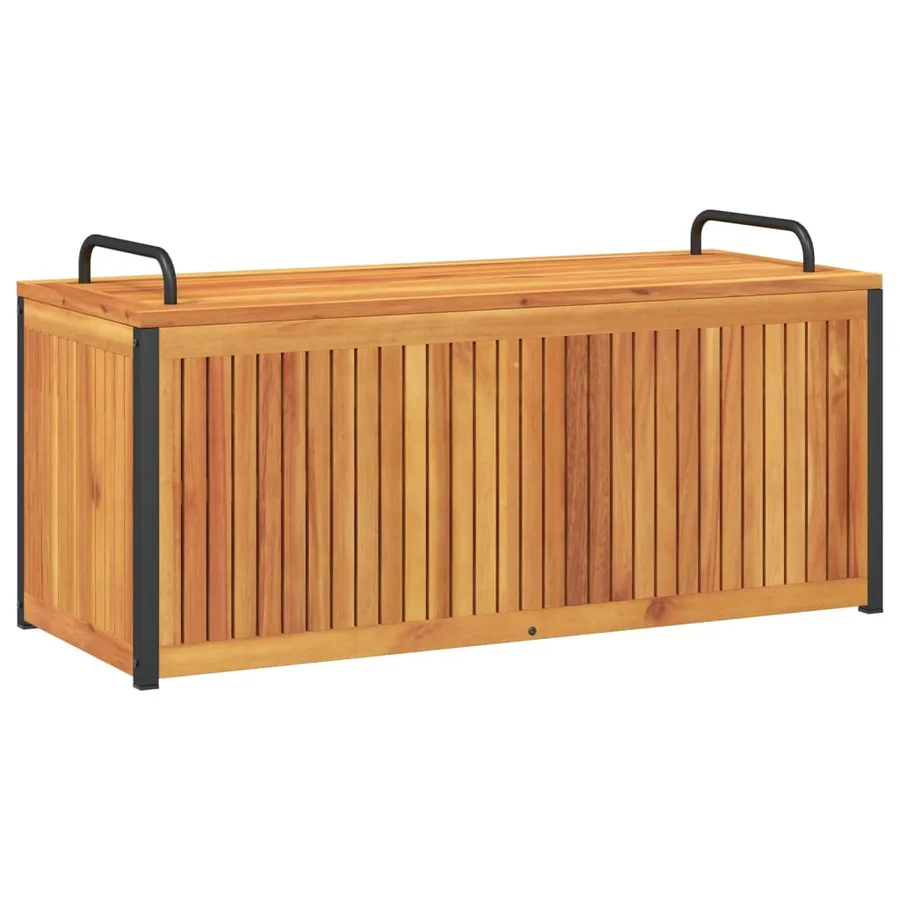 Boîte à coussins d'extérieur bois d'acacia solide et acier - 2