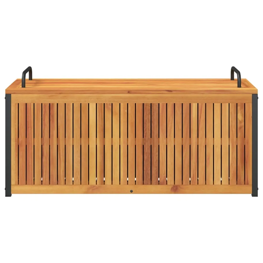 Boîte à coussins d'extérieur bois d'acacia solide et acier - 5