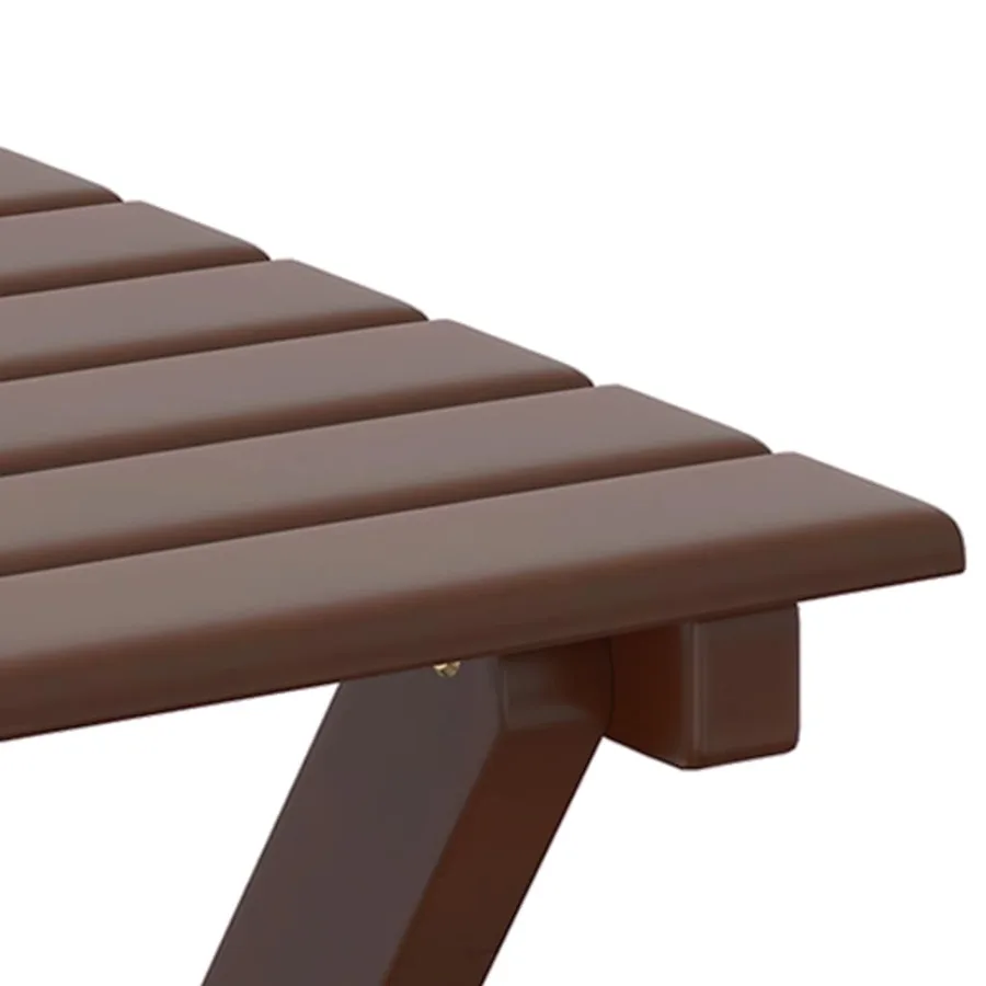Chaises à bascule lot de 2 table pliable marron massif peuplier - 7