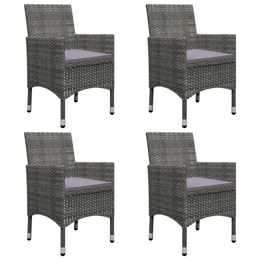 Ensemble à manger de jardin 7 pcs Gris - 7