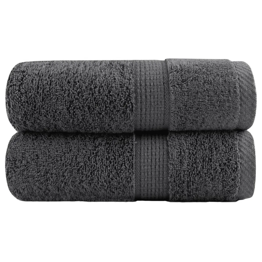 Serviettes de toilette premium SOLUND 2 pièces Anthracite 30 x 30 cm 600 g/m²