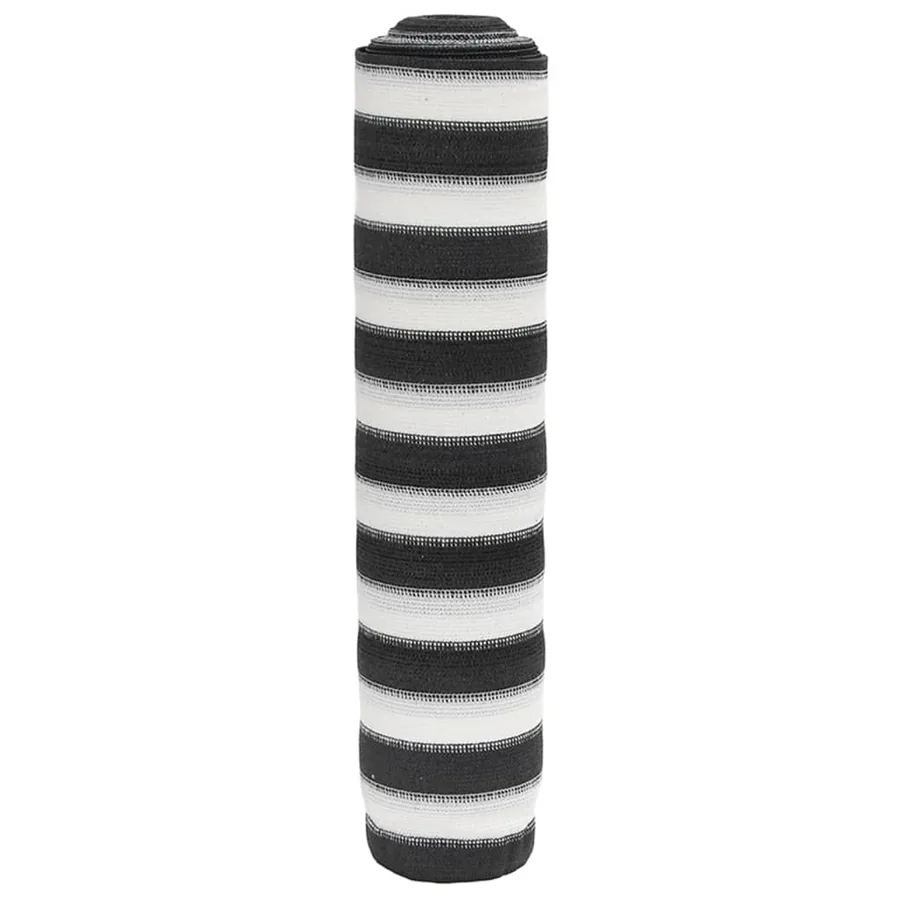 Filet brise-vue anthracite et blanc 2x50 m PEHD 195 g/m²