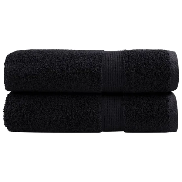Essuie-mains de qualité supérieure SOLUND 2 pcs noir 600 g/m²