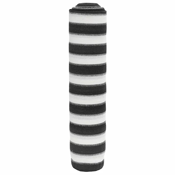 Filet brise-vue anthracite et blanc 2x25 m PEHD 150 g/m²