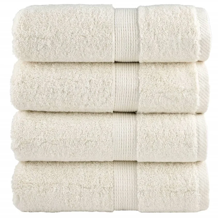 Serviettes d'invité de qualité supérieure SOLUND 4 pcs crème