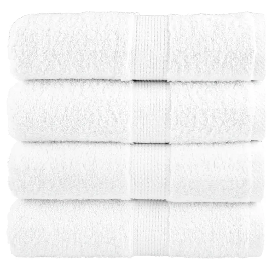 Serviettes de toilette premium SOLUND 4 pièces Blanc 30 x 30 cm 600 g/m²