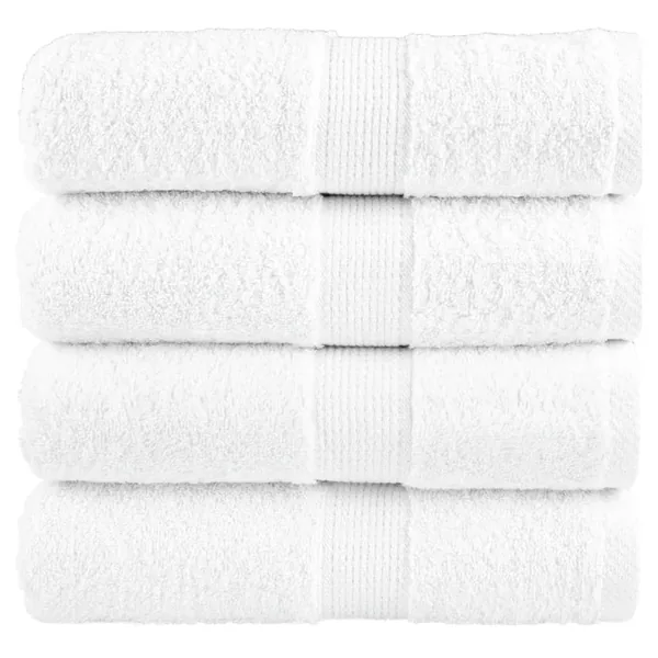 Serviettes de toilette premium SOLUND 4 pièces Blanc 30 x 30 cm 600 g/m²