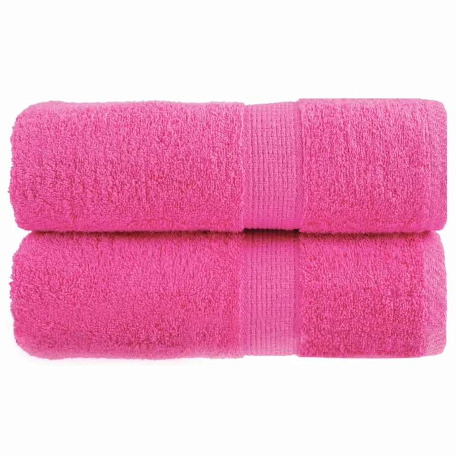 Serviettes de toilette Premium SOLUND 2 pièces Rose 30 x 30 cm 600 g/m²