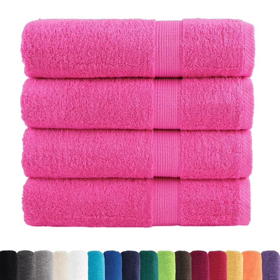 Essuie-mains de qualité supérieure SOLUND 4 pcs rose 600 g/m² - 2