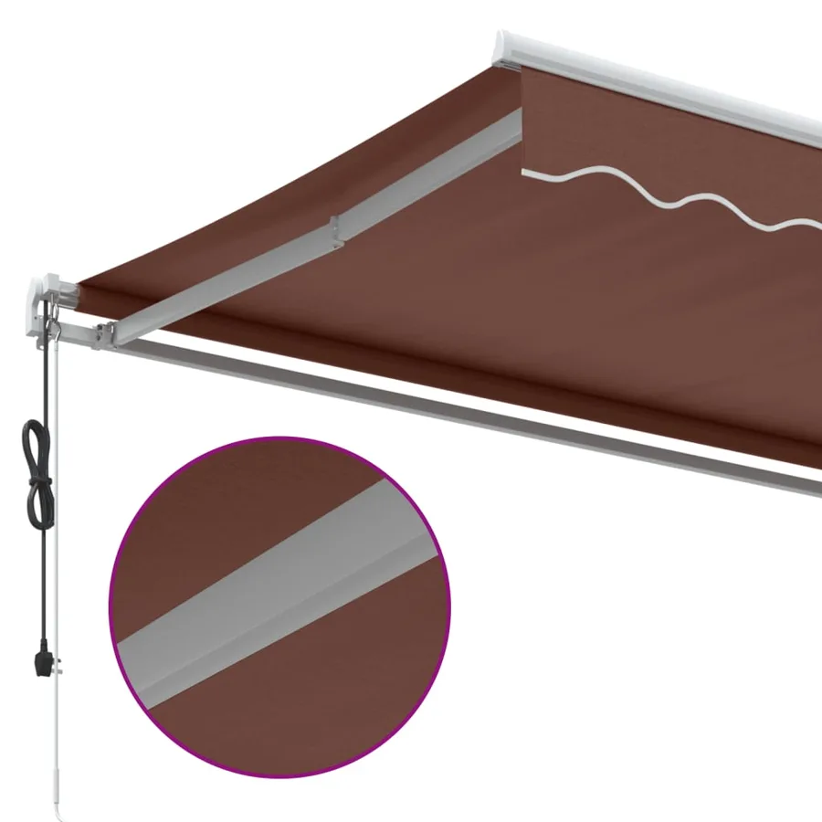 Auvent rétractable automatique marron 450x350 cm - 7