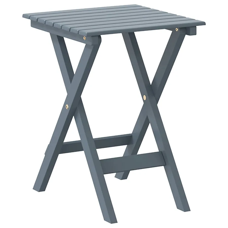 Chaises à bascule lot de 2 table pliable gris massif peuplier - 4
