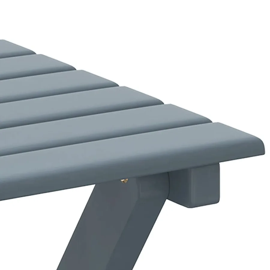 Chaises à bascule lot de 2 table pliable gris massif peuplier - 7