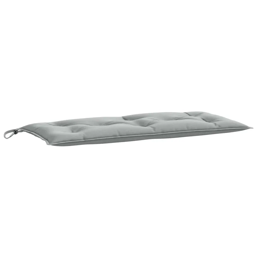 Coussin de banc de jardin gris clair mélangé 100x50x7 cm tissu - 2