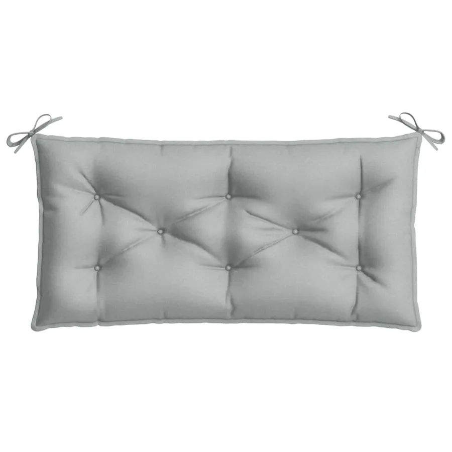 Coussin de banc de jardin gris clair mélangé 100x50x7 cm tissu - 4