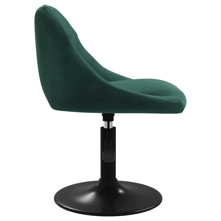 Chaises pivotantes à manger lot de 6 vert foncé velours - 5