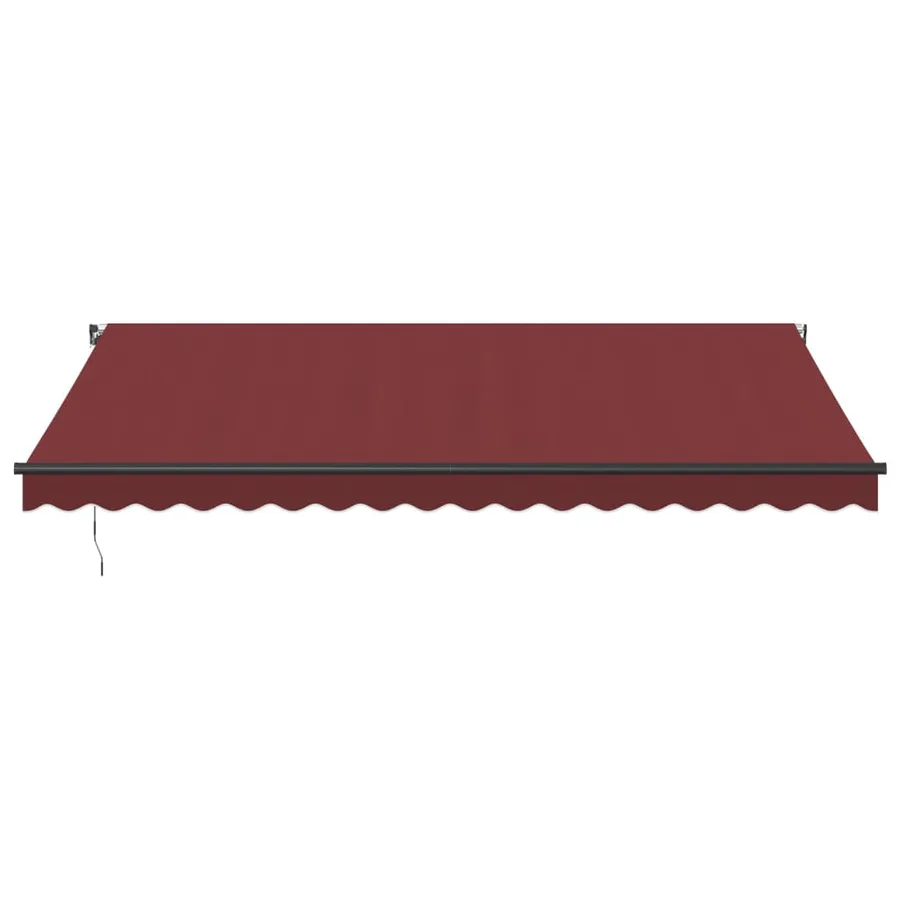 Auvent manuel rétractable avec LED bordeaux 450x350 cm - 4