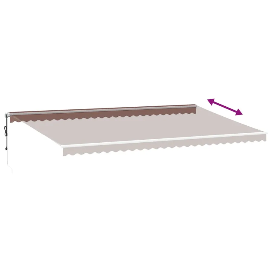 Auvent rétractable automatique marron 600x350 cm - 5