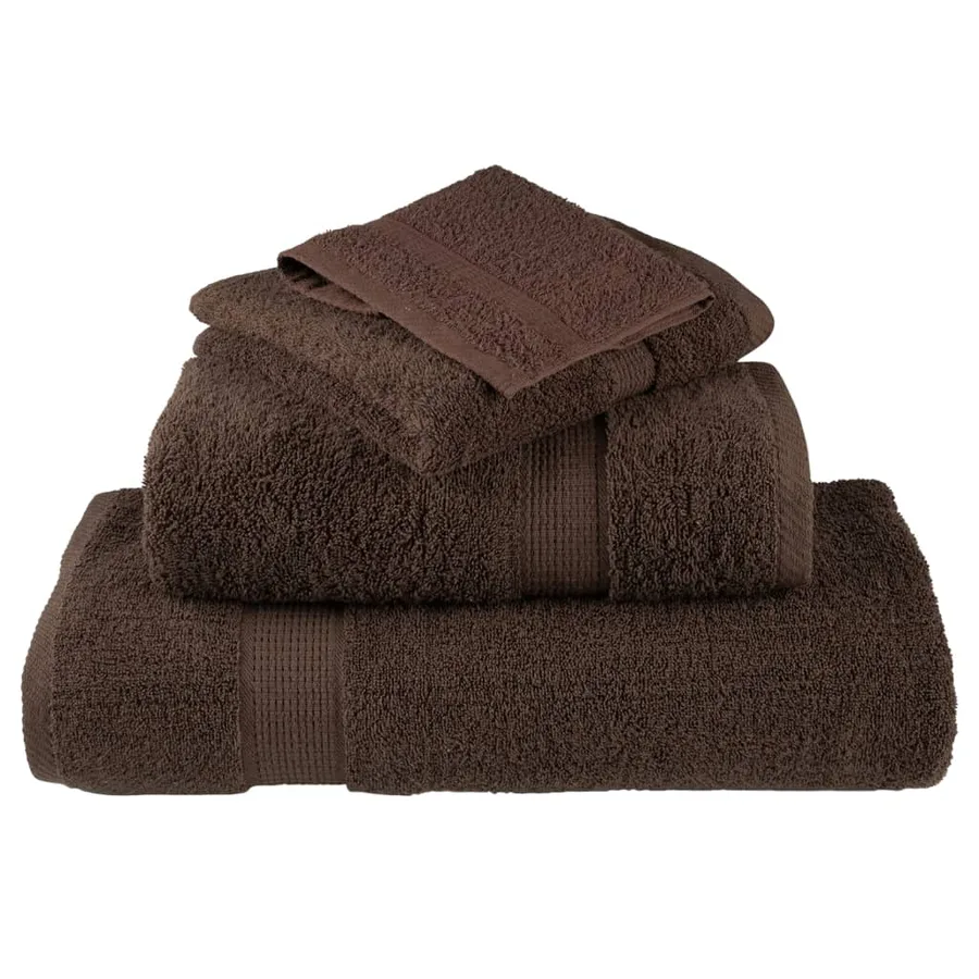 Serviettes de bain de qualité supérieure SOLUND 2 pcs marron - 4