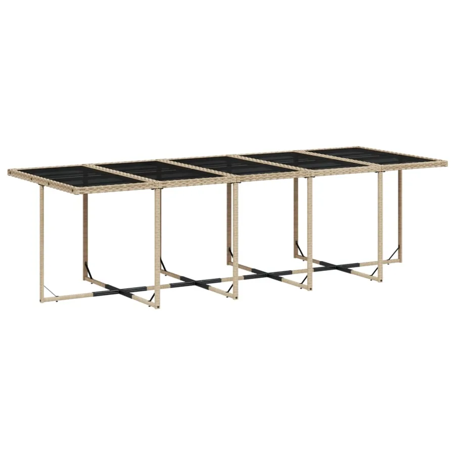 Ensemble à manger de jardin et coussins 15 pcs mélange beige - 4