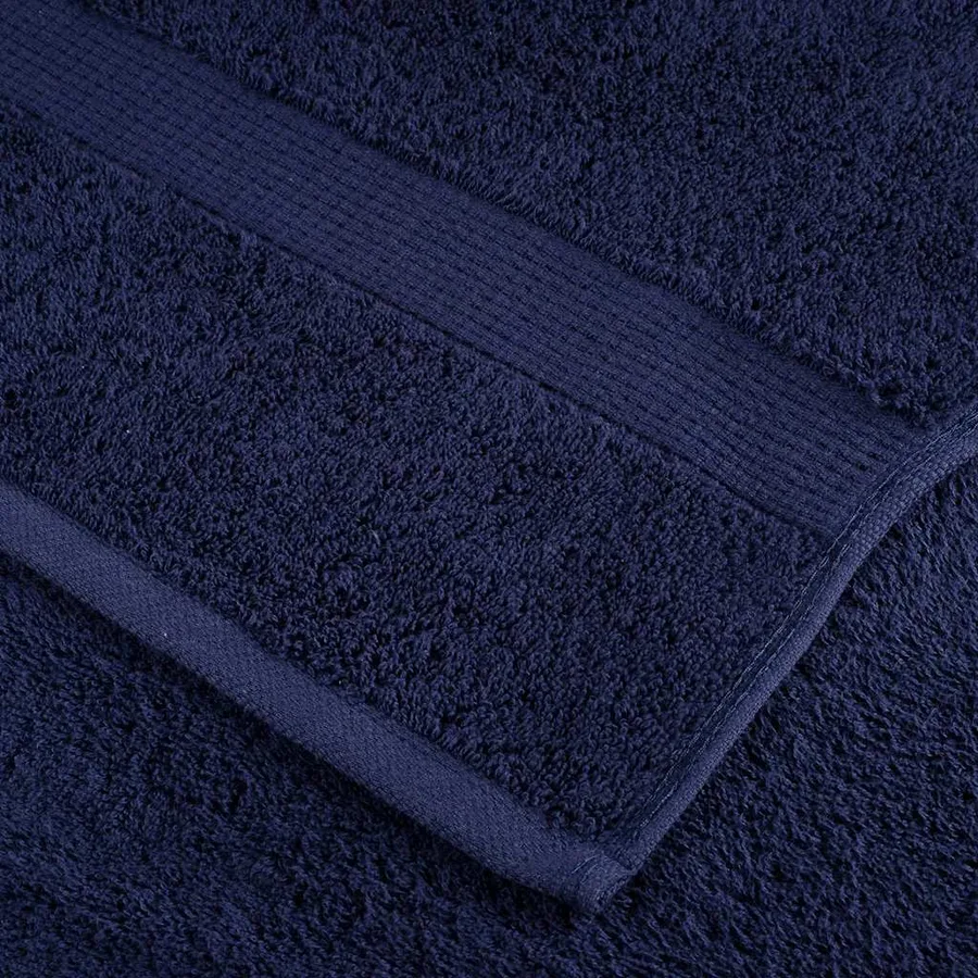 Serviettes de toilette premium SOLUND 2 pièces Bleu marine 30 x 30 cm 600 g/m² - 6