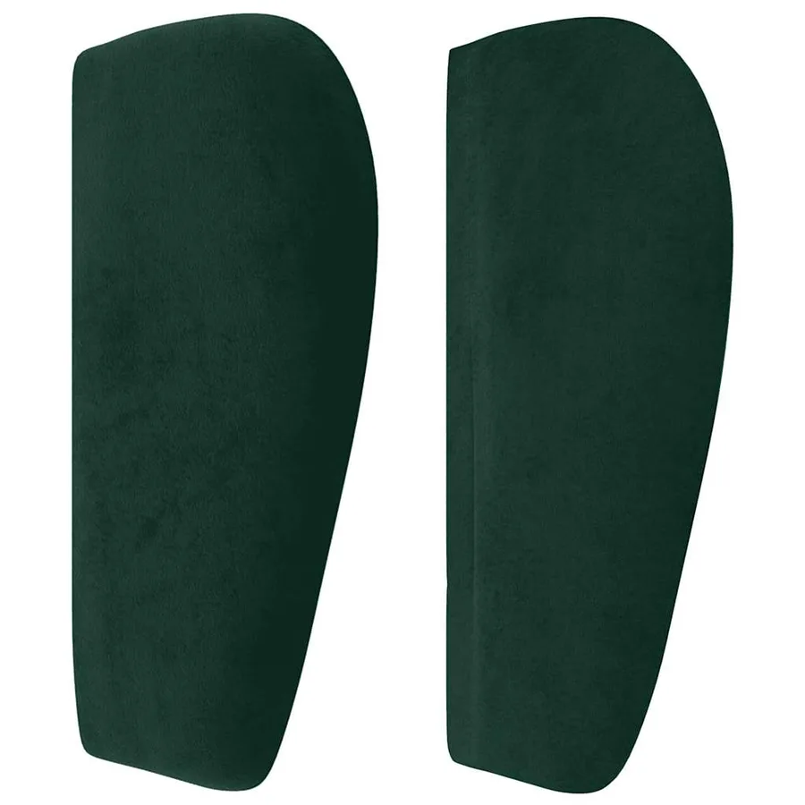 Tête de lit avec oreilles Vert foncé 183x23x78/88 cm Velours - 4