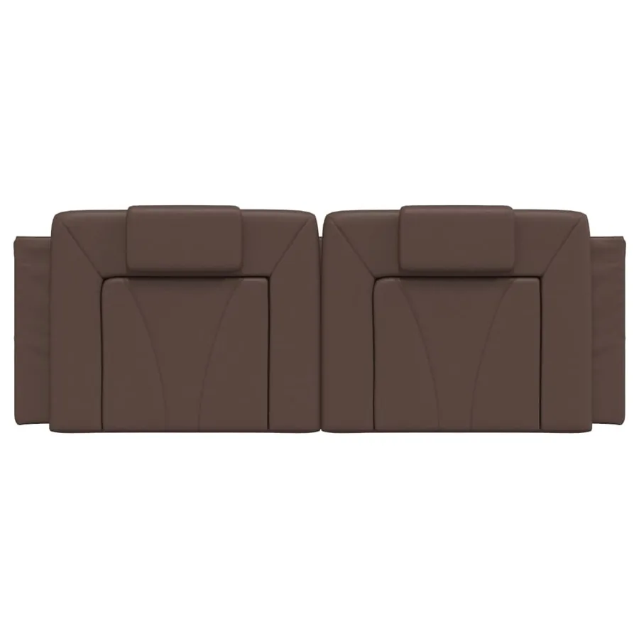 Coussin de tête de lit Viana marron 140 cm similicuir - 5