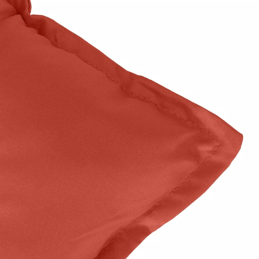 Coussins de chaise à dossier bas lot de 4 rouge mélangé tissu - 9