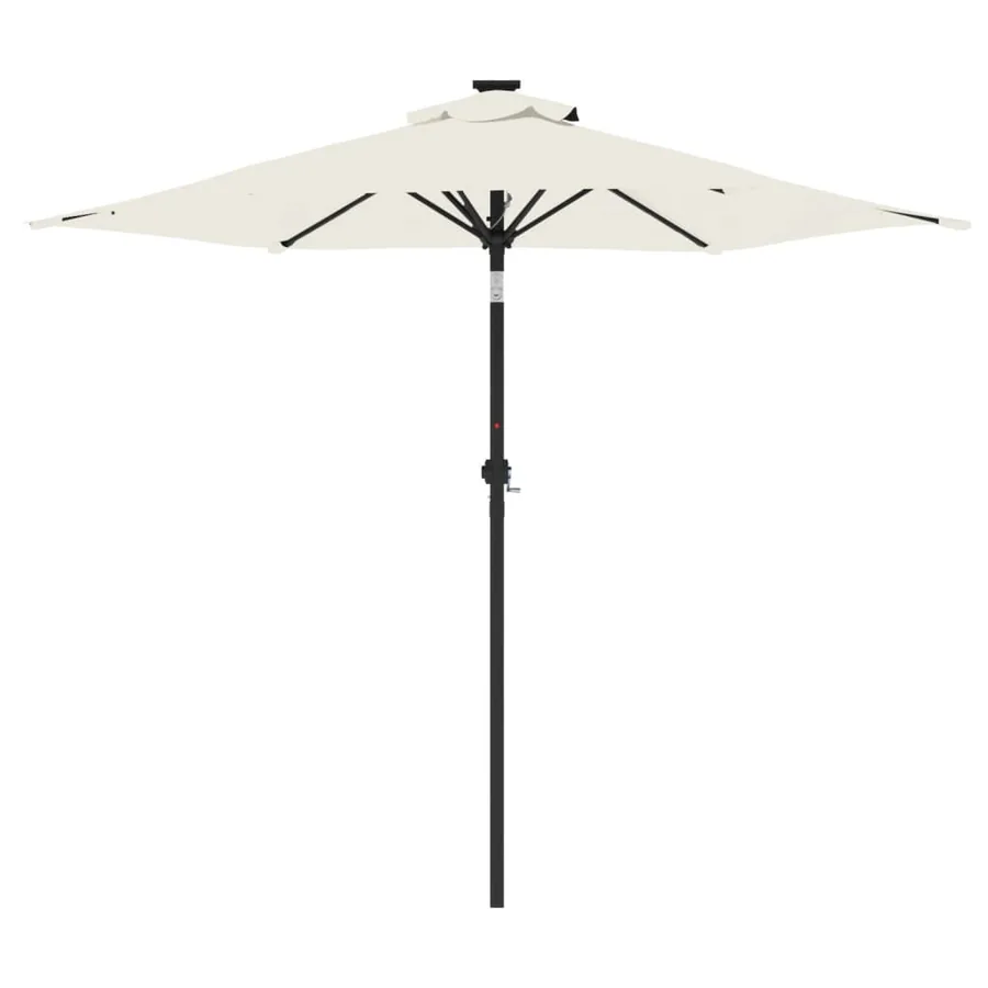 Parasol de jardin avec mât en acier blanc 225x225x212 cm - 4