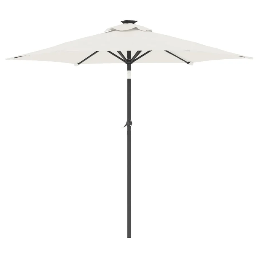 Parasol de jardin avec mât en acier blanc 225x225x212 cm - 5