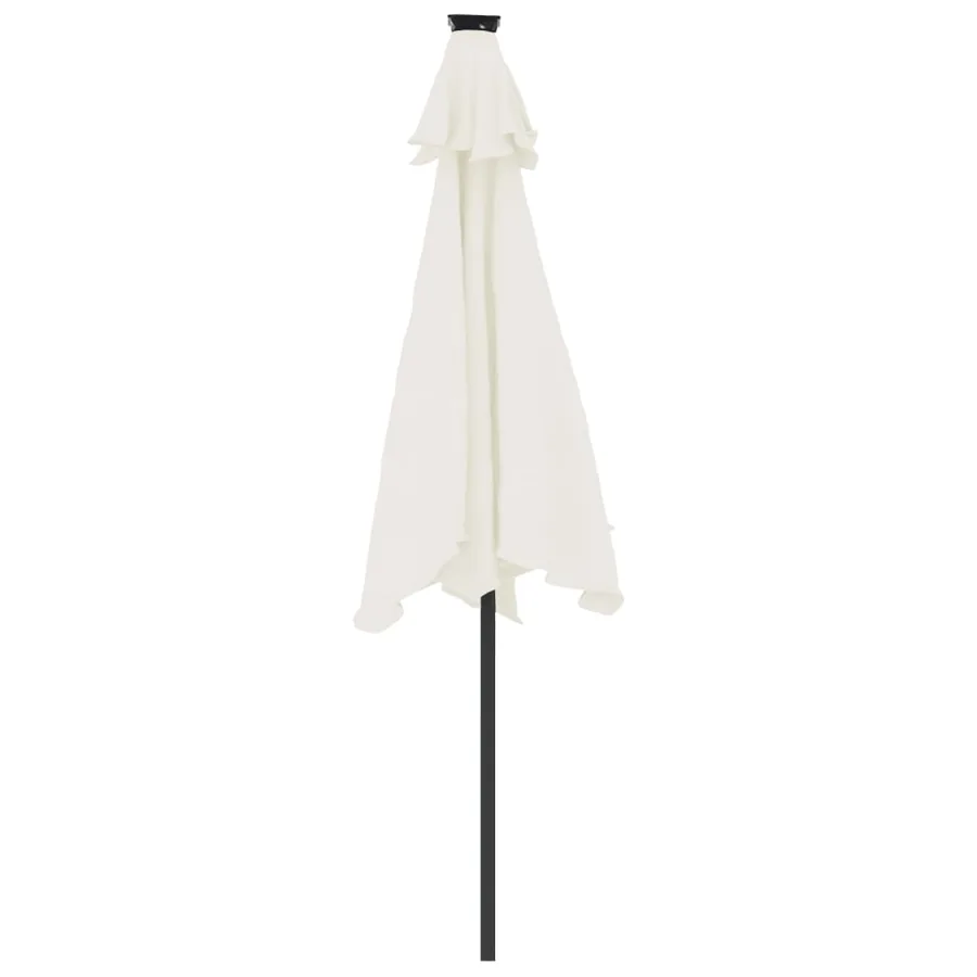 Parasol de jardin avec mât en acier blanc 225x225x212 cm - 6