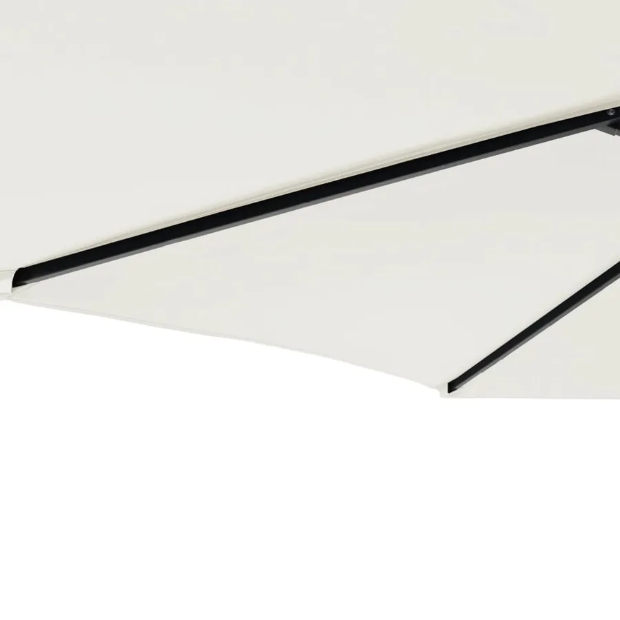 Parasol de jardin avec mât en acier blanc 225x225x212 cm - 8