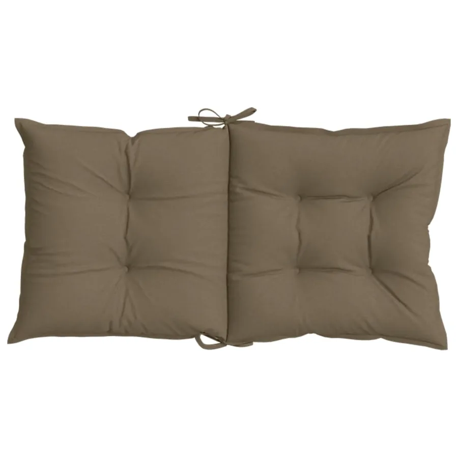 Coussins de chaise à dossier bas lot de 2 taupe mélangé tissu - 7
