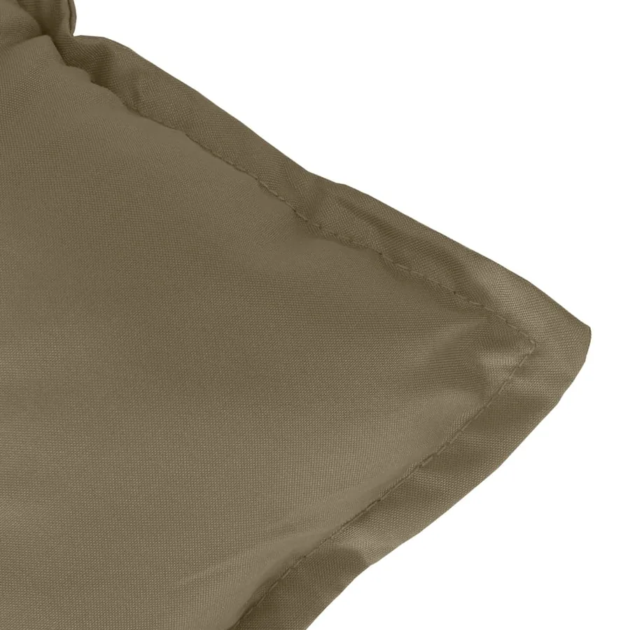 Coussins de chaise à dossier bas lot de 2 taupe mélangé tissu - 9