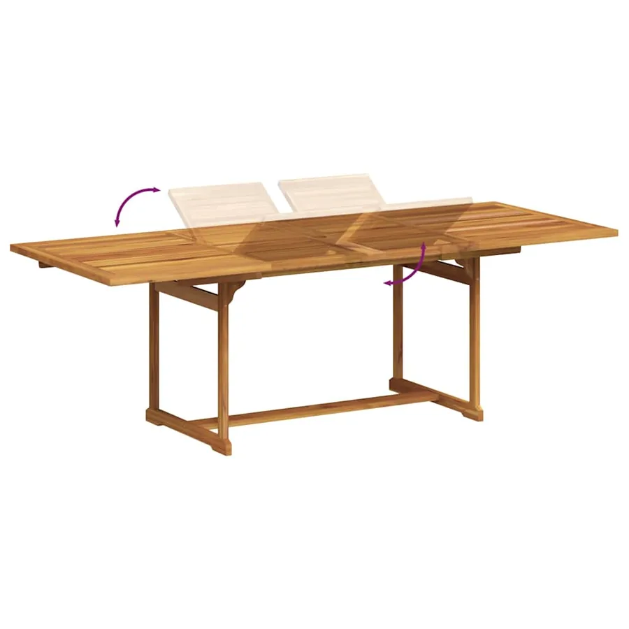 Ensemble à manger de jardin 9pcs bois d'acacia solide textilène - 8