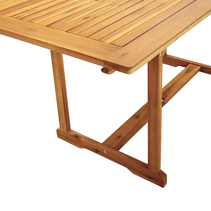 Ensemble à manger de jardin 5pcs bois d'acacia solide textilène - 10
