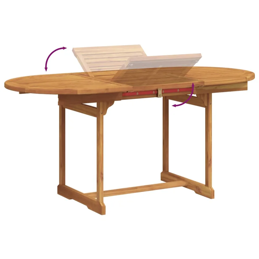 Ensemble à manger de jardin 5pcs bois d'acacia solide textilène - 7