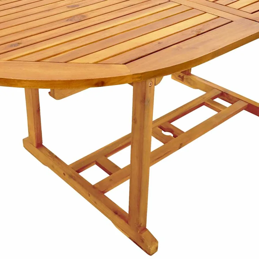 Ensemble à manger de jardin 9pcs bois d'acacia solide textilène - 9