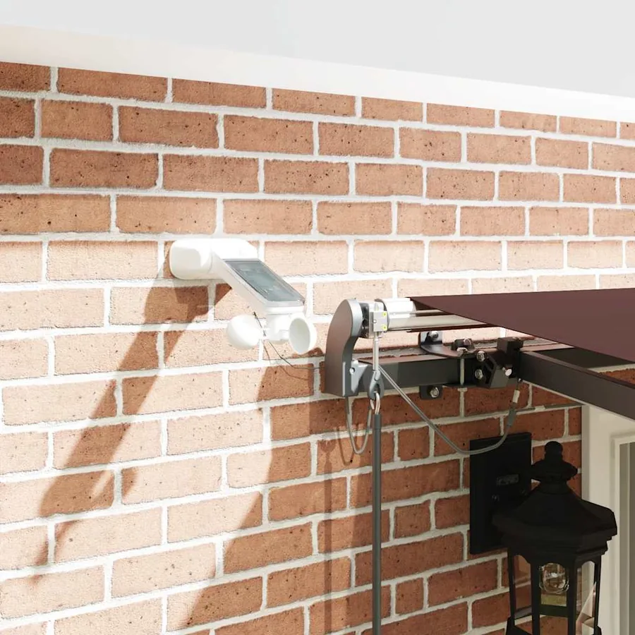 Auvent rétractable automatique avec LED marron 400x300 cm - 4